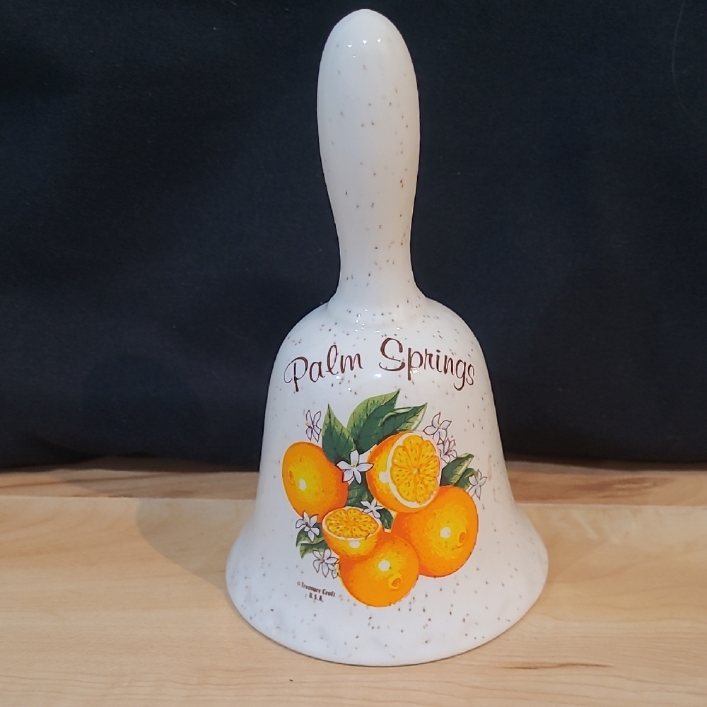 2/$20 Palm Springs Souvenir Bell with Orange Design